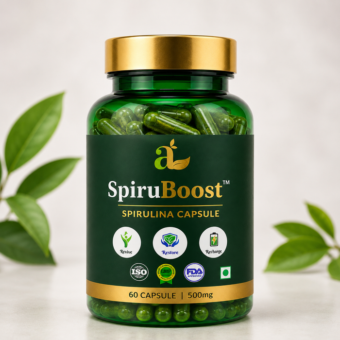 SpiruBoost Spirulina Capsule – 60 Capsules | 500mg